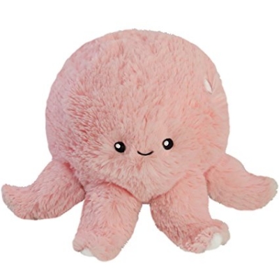 Squishable Happy Octopus Plush, Pink, Mini 7