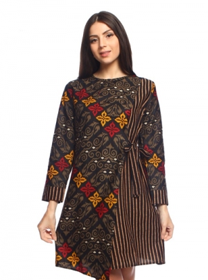 Moikila Peplum Dress Putih